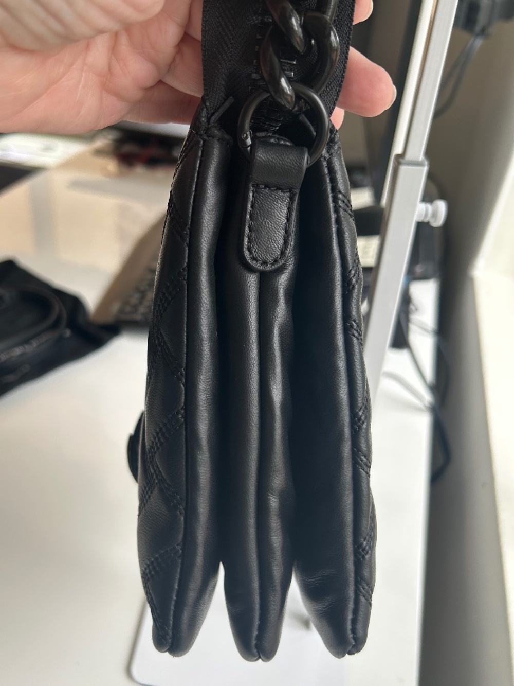 KURT GEIGER Kensington Drench Black Pouch Bag NWOT - Picture 8 of 13